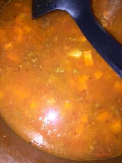 Una foto de Picadillo caldoso