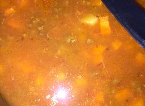 Una foto de Picadillo caldoso