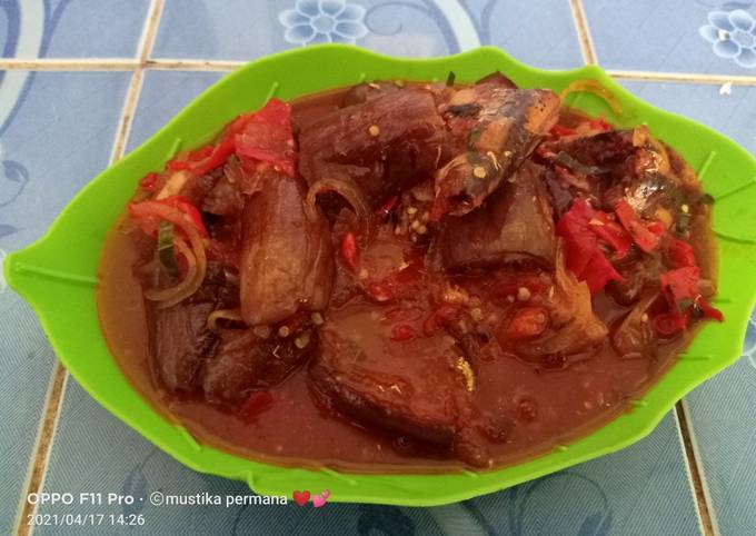 Resep Balado terong sarden Anti Gagal