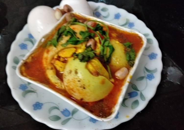 Easiest Way to Prepare Speedy Egg Curry in peanuts khus khus gravy