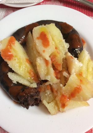 Una foto de Prietas artesanales con papas 🥔 cocidas