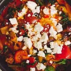A picture of Rose Harissa Chicken & Veg With Feta.