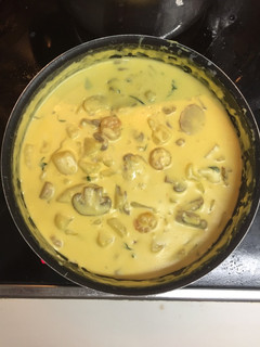 Una foto de Patatas con nata y champiñones