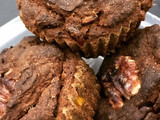 Muffins húmedos de calabaza, choclo y nuez