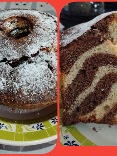 Una foto de Torta Matera de pote de yogur marmolada