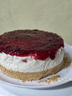 Foto resep Unbaked Cheesecake Raspberry