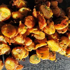 Potato and Onion Bahjias A picture of Potato and Onion Bahjias.