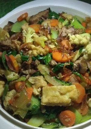 Foto resep Capcay Kekian, Sayur & Hati Ayam