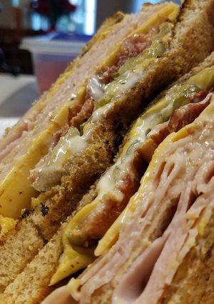 A picture of The 409 Club Sandwich.