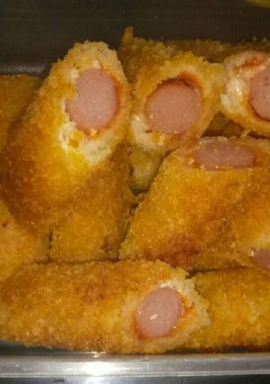 Foto resep Roti tawar goreng isi sosis n keju