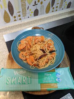 Vetta smart/白酒鮮蝦蒜頭辣椒麵 的食譜成品照片