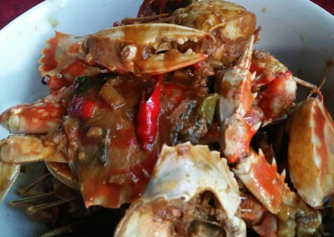 Kepiting rajungan masak Saos Tiram