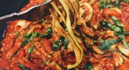 Hình ảnh món Mì sốt cà dùng dưa leo nhật (Keto - Zucchini Pasta)