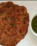 Ragi and besan chilla