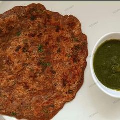 A picture of Ragi and besan chilla.