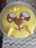 Pastel de natillas y fondan de Mikecrack 💛🐶💎