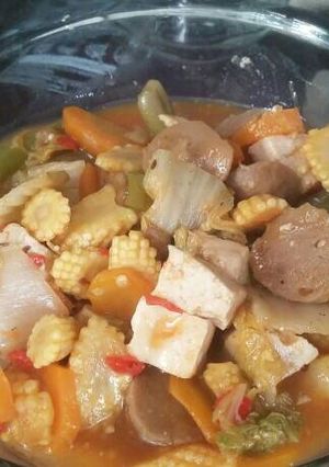 Foto resep Capcay kuah saos padang