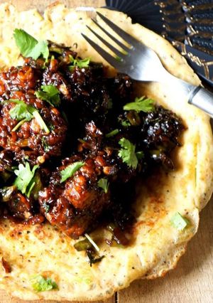 A picture of Cauliflower Manchurian.