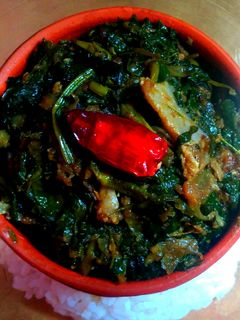 মাছের মাথা দিয়ে কলমি শাক(machar matha diya kolmi shak recipe in Bengali) রেসিপির প্রধান ছবি
