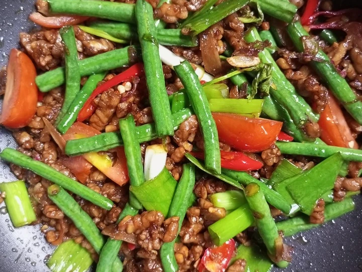 Cara Mudah Membuat Resep Tumis tempe kacang panjang yang Lezat Sekali Anti Ribet, Lezat Sekali