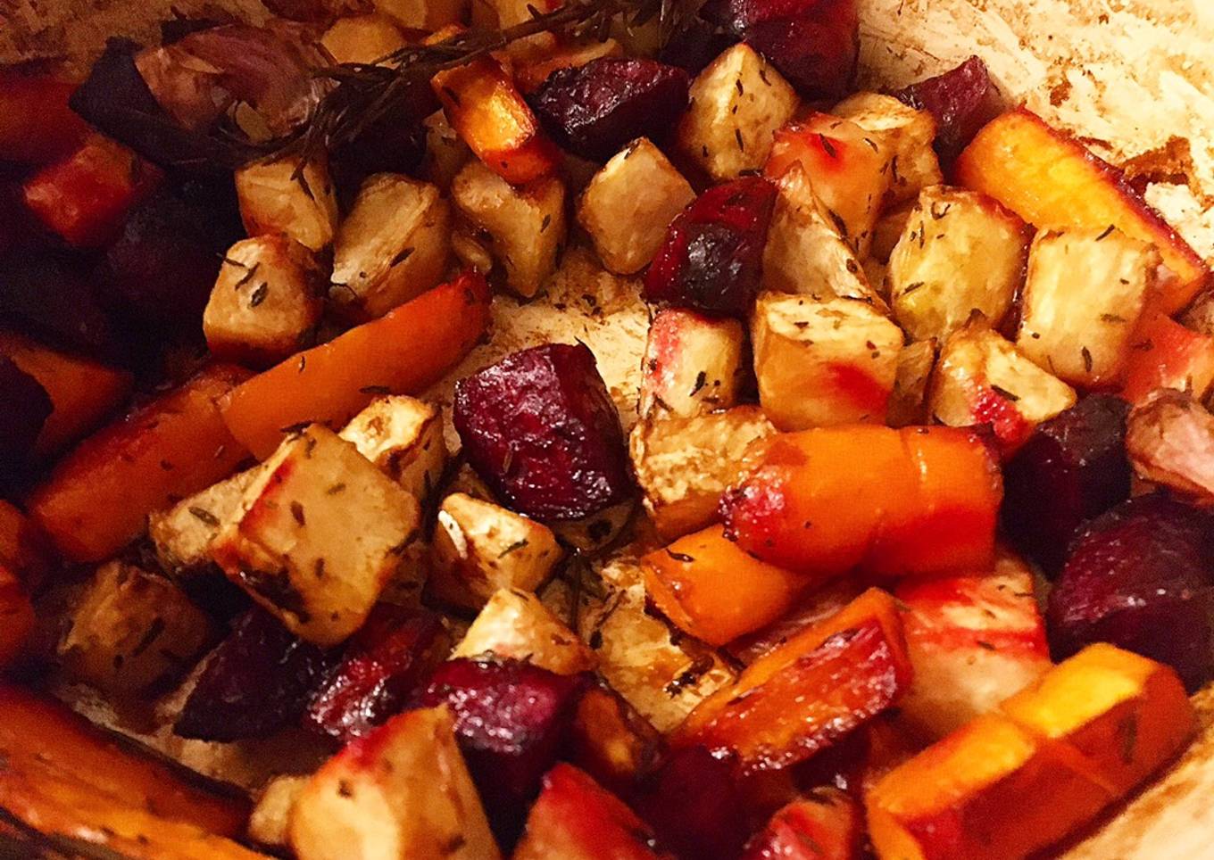 Roast Celeriac, Carrot and Beetroot
