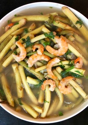Hình của món Canh bồng khoai nấu chua.
