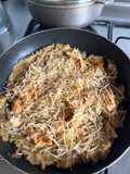 Pancake de banano con  pollo