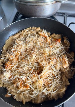 Una foto de Pancake de banano con pollo