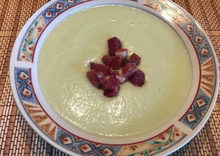 Crema de melón, pepino y aguacate