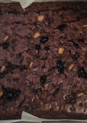 Foto resep Brownies Sungai Lava Choco with Shiny Crust