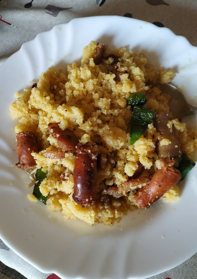 Una foto de Migas con chorizo y panceta