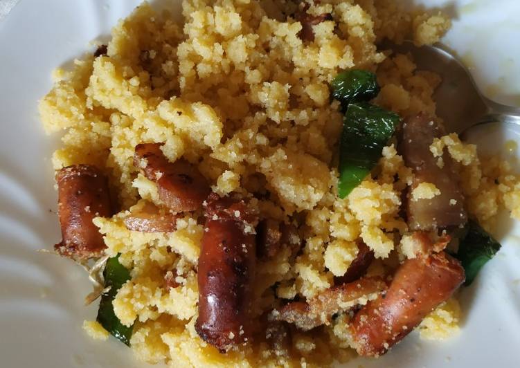 Migas con chorizo y panceta