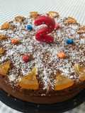 Pastel de plátano y coco, sin azúcar añadido