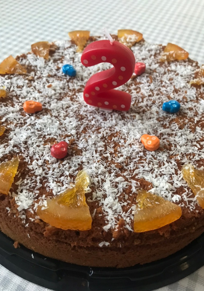 Una foto de Pastel de plátano y coco, sin azúcar añadido