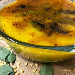 A picture of Moong Daal Tadka – With Curry Leaves.