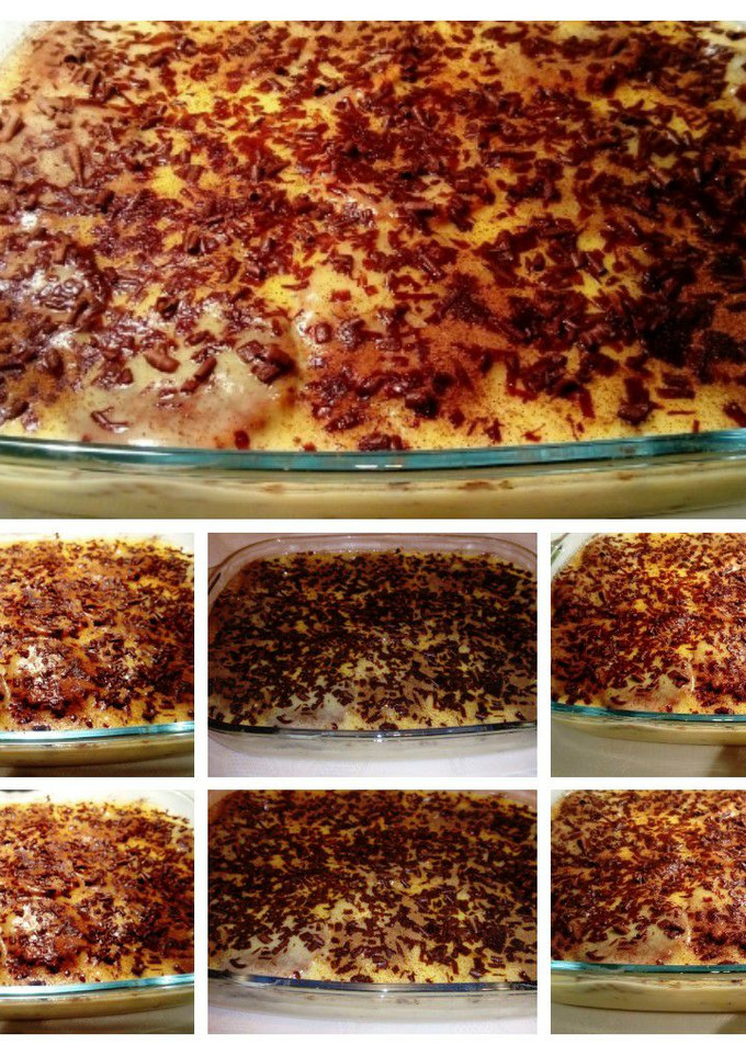 Una foto de Natillas de vainilla con galletas de chocolate, canela y virutas de chocolate negro