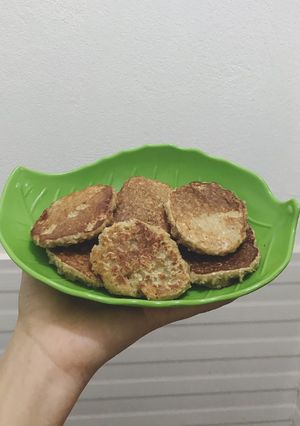 Hình của món Bánh chuối yến mạch ăn dặm.
