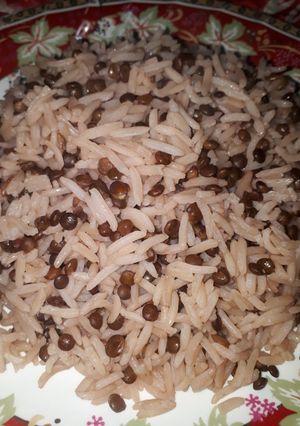 عکسی از دستور عدس پلو ساده🌷🌷🌷
