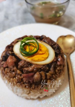 Foto resep Nasi Tim Ayam Jamur