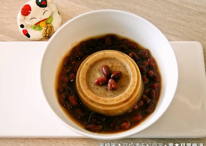 黑糖黑木耳奶凍佐紅豆湯 柯媽媽植物燕窩食譜by Komama Cookpad