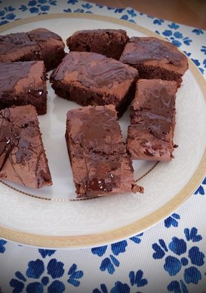 Foto di Brownies pera e cioccolato, senza zucchero