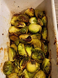 Foto de Couves de Bruxelas no forno