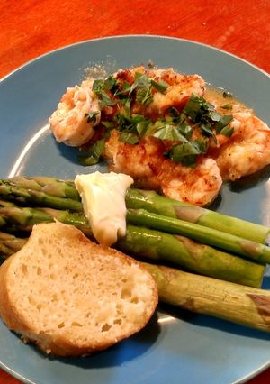 A picture of Baked shrimp scampi.
