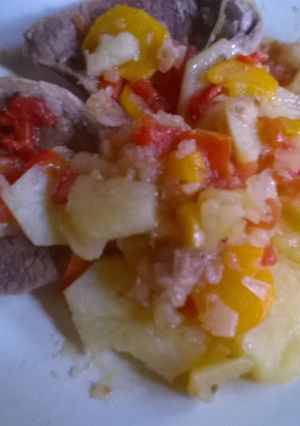Una foto de Bifes a la criolla