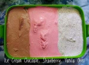 Foto resep Ice Cream Walls Homemade (Chocolate, Strawberry, Vanilla Oreo)