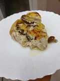 Tarta salada de setas y bacalao con masa brisa casera