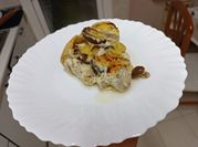 Una foto de bacalao salado congelado
