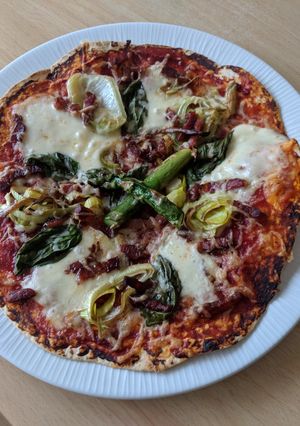 A picture of Healthier pizza.