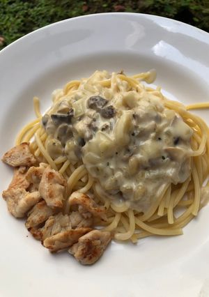 Foto resep Spaghetti Mushroom Sauce (Saus Jamur)