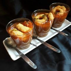 A picture of Rasam Vada.